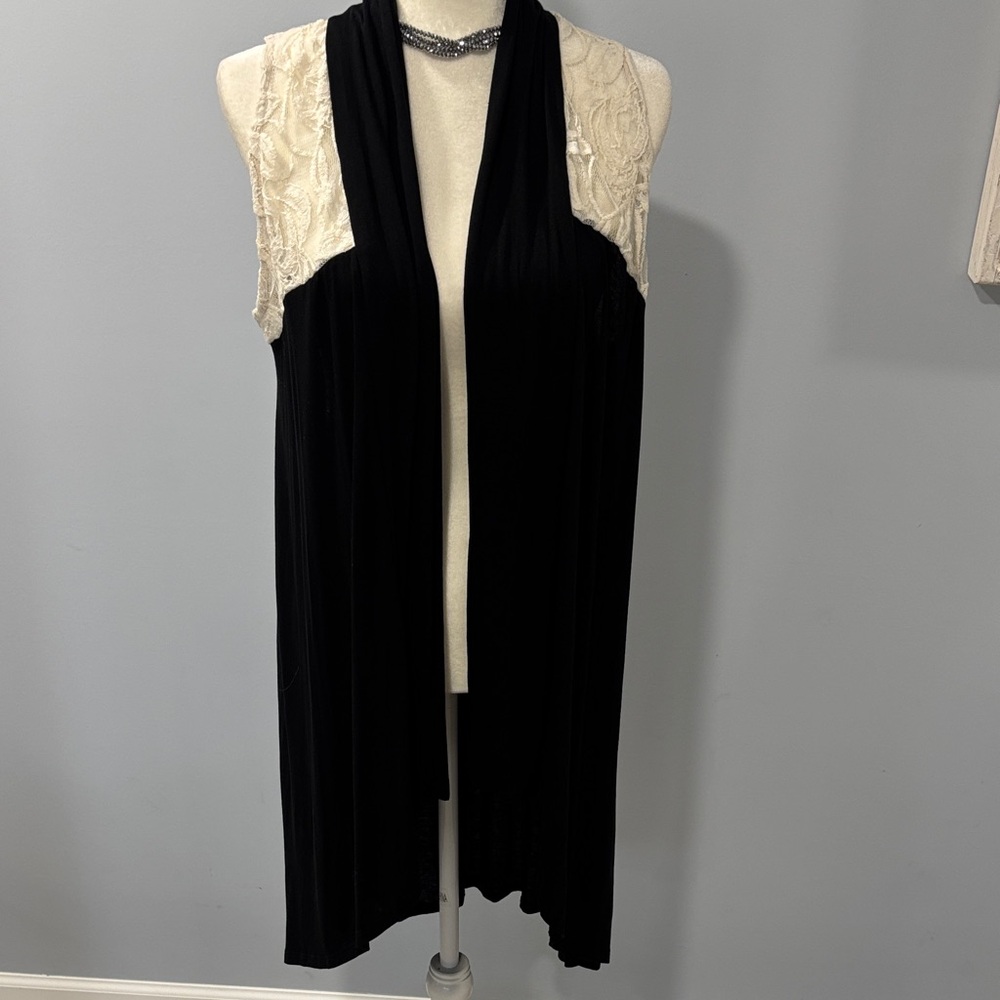 Chic Black Sleeveless Women's Tunic